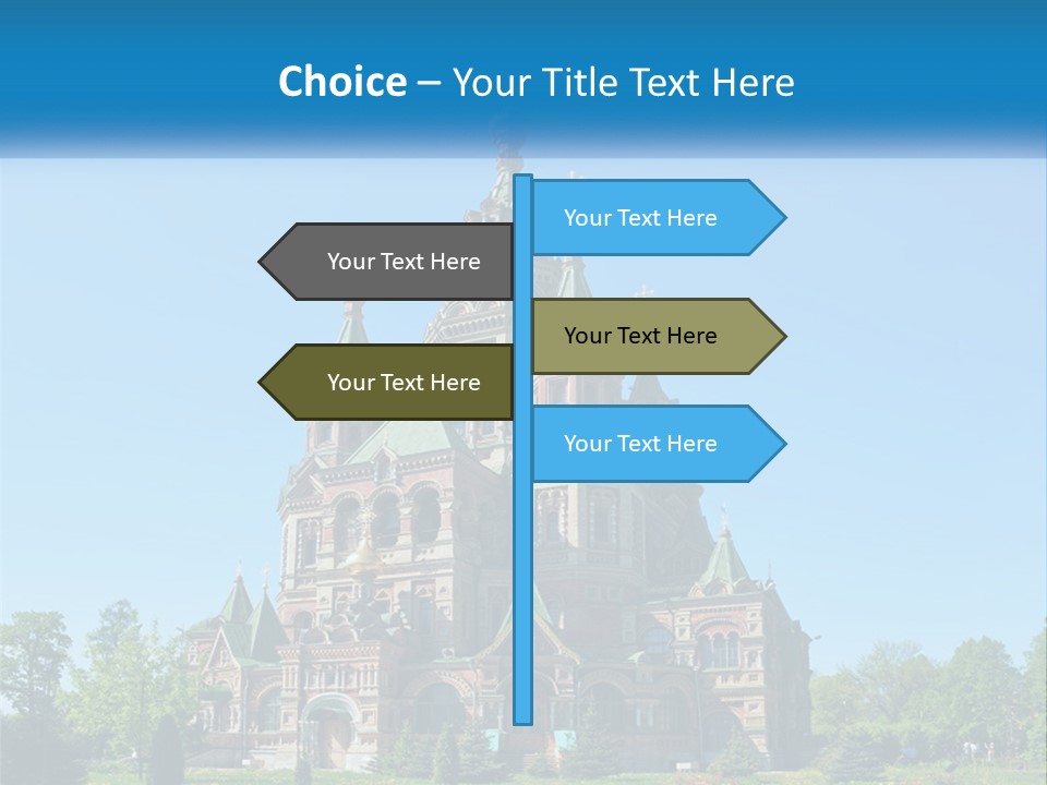A Church With A Blue Sky In The Background PowerPoint Template
