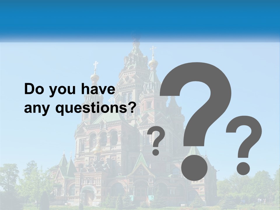 A Church With A Blue Sky In The Background PowerPoint Template