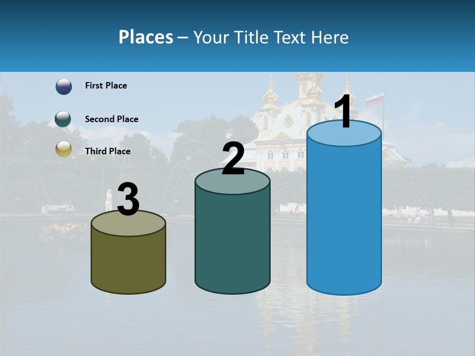 A Large Building With A Fountain In Front Of It PowerPoint Template