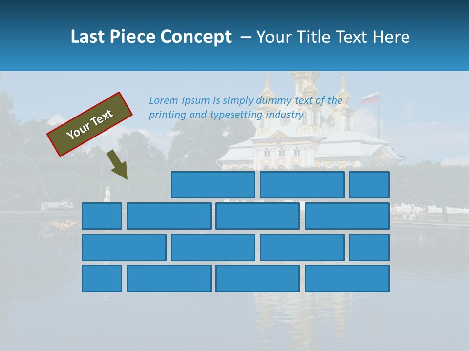 A Large Building With A Fountain In Front Of It PowerPoint Template