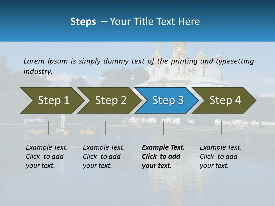 A Large Building With A Fountain In Front Of It PowerPoint Template