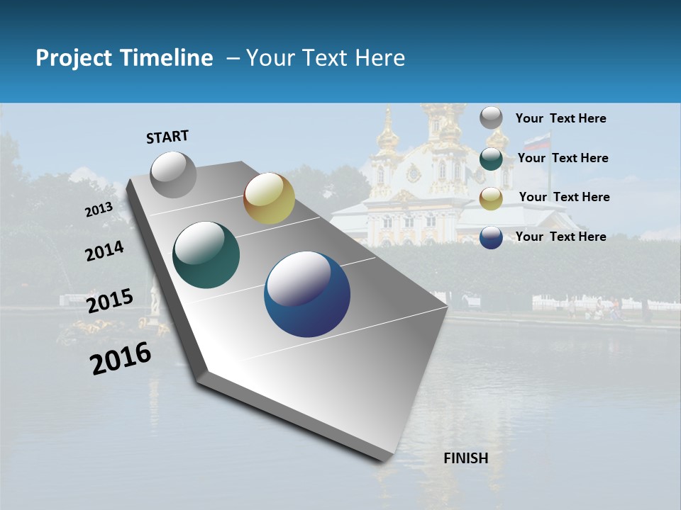 A Large Building With A Fountain In Front Of It PowerPoint Template