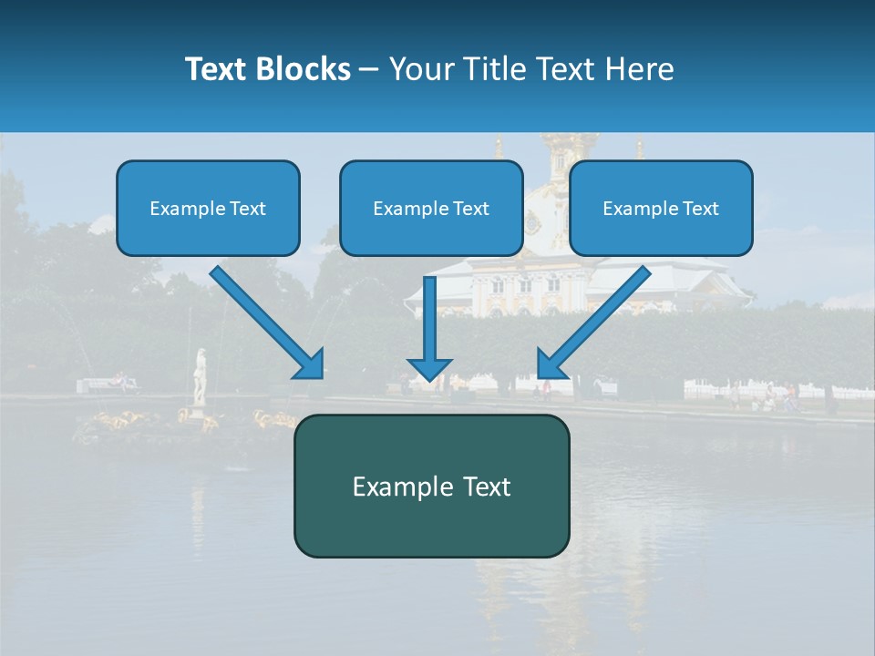 A Large Building With A Fountain In Front Of It PowerPoint Template