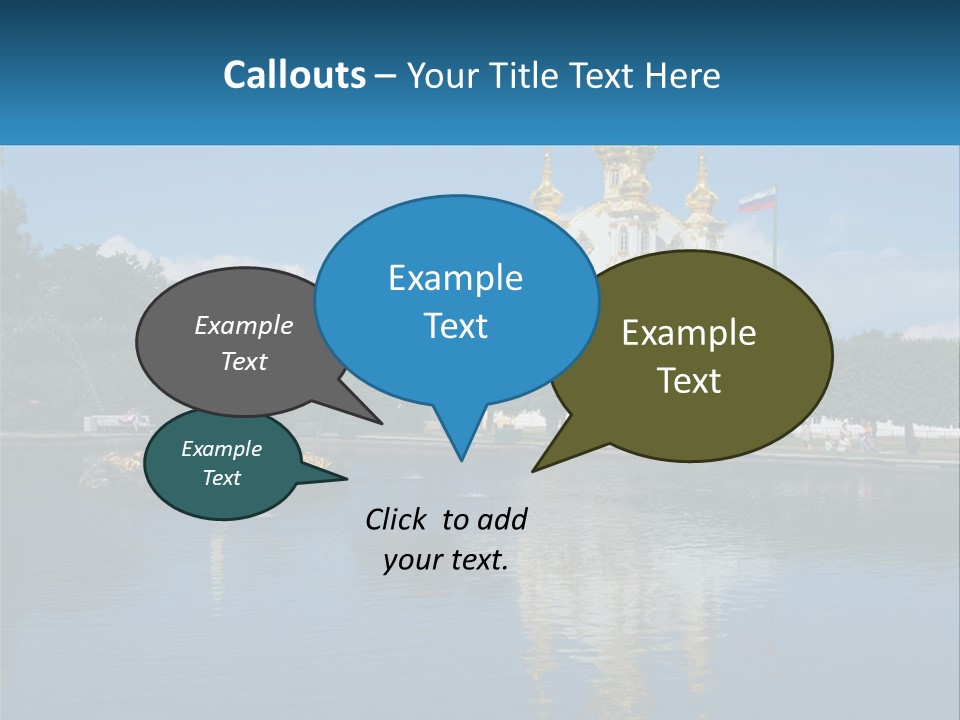 A Large Building With A Fountain In Front Of It PowerPoint Template