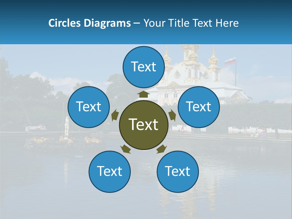 A Large Building With A Fountain In Front Of It PowerPoint Template