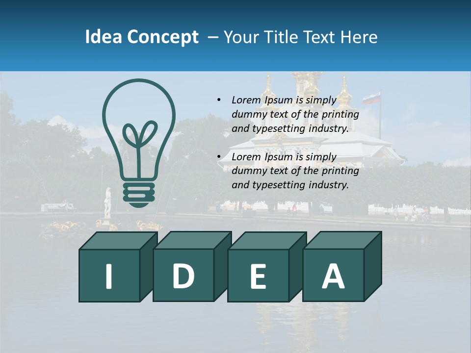 A Large Building With A Fountain In Front Of It PowerPoint Template