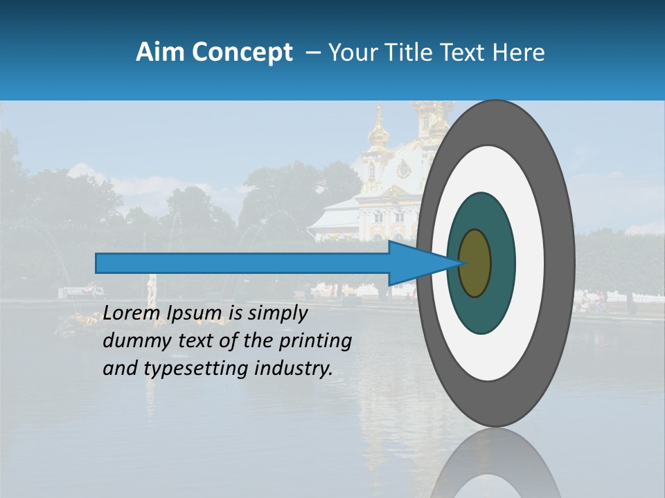 A Large Building With A Fountain In Front Of It PowerPoint Template