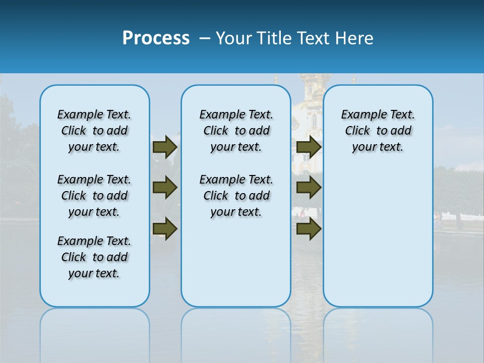 A Large Building With A Fountain In Front Of It PowerPoint Template