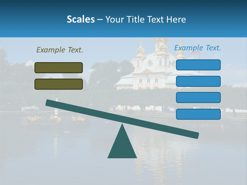 A Large Building With A Fountain In Front Of It PowerPoint Template