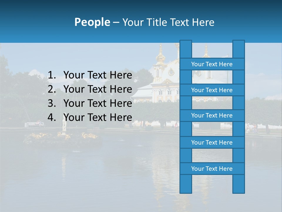 A Large Building With A Fountain In Front Of It PowerPoint Template