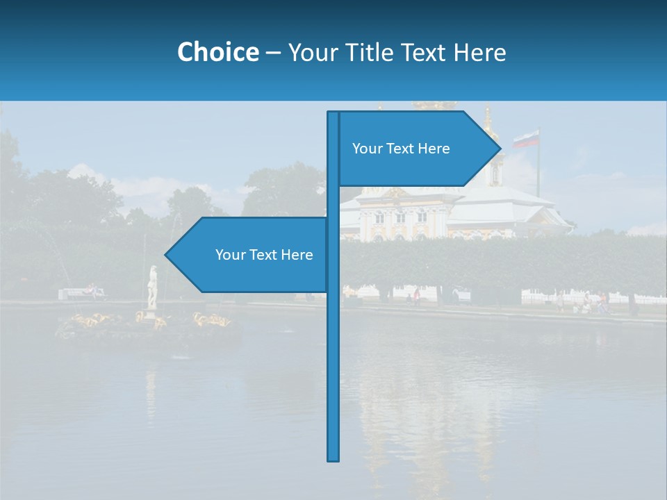 A Large Building With A Fountain In Front Of It PowerPoint Template