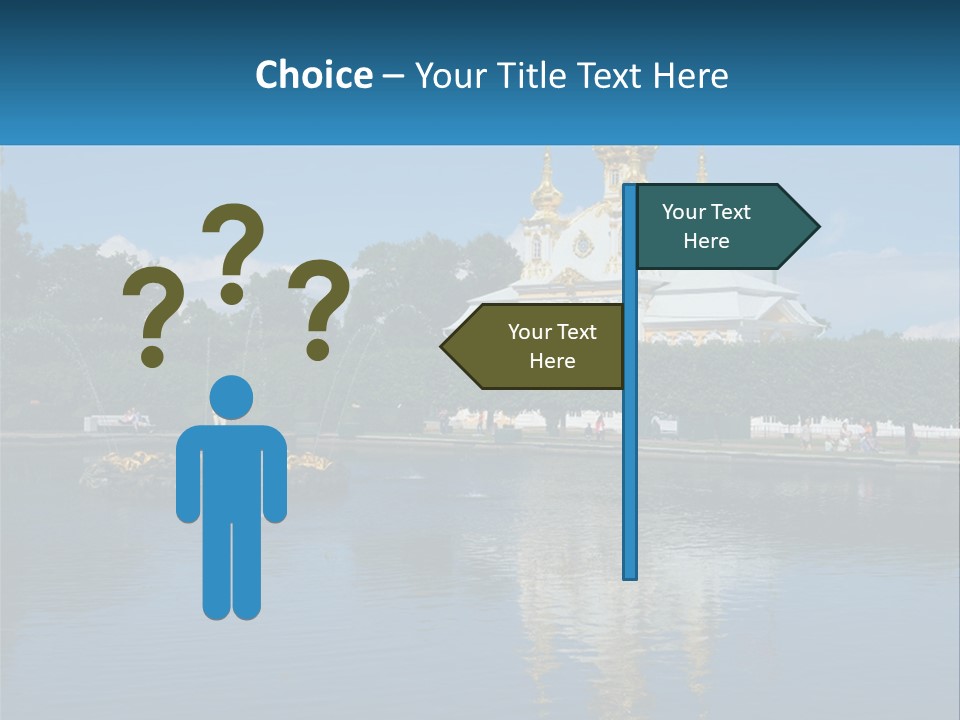 A Large Building With A Fountain In Front Of It PowerPoint Template