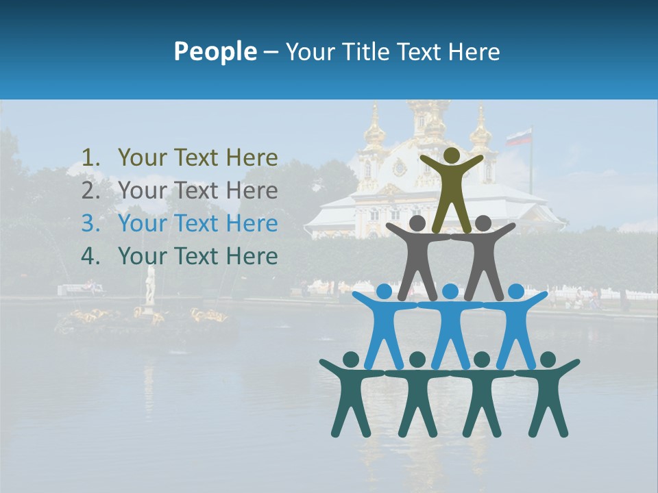 A Large Building With A Fountain In Front Of It PowerPoint Template