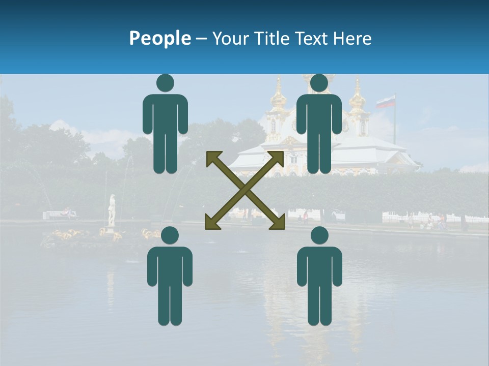 A Large Building With A Fountain In Front Of It PowerPoint Template