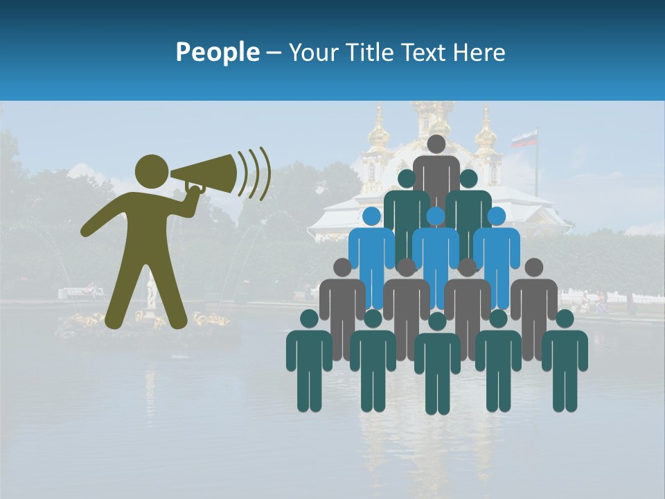 A Large Building With A Fountain In Front Of It PowerPoint Template