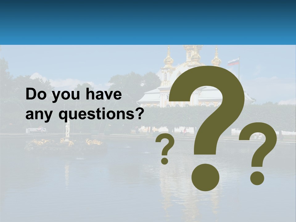 A Large Building With A Fountain In Front Of It PowerPoint Template