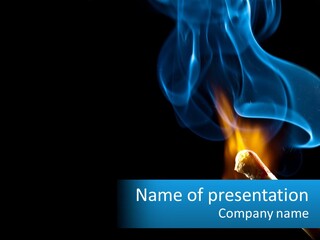 A Blue Smoke Powerpoint Presentation Is Shown PowerPoint Template