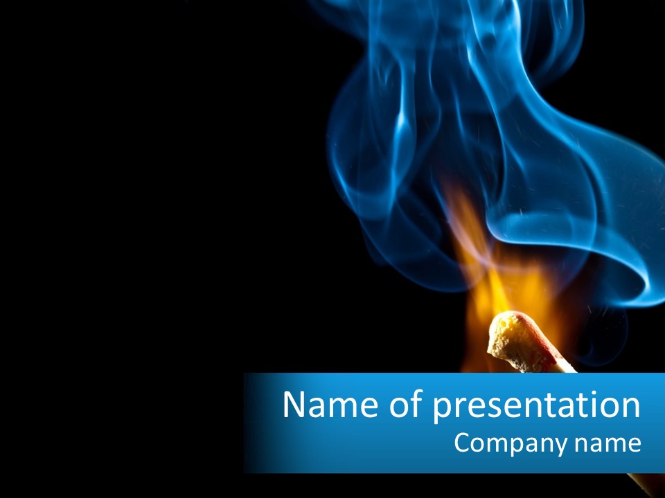A Blue Smoke Powerpoint Presentation Is Shown PowerPoint Template