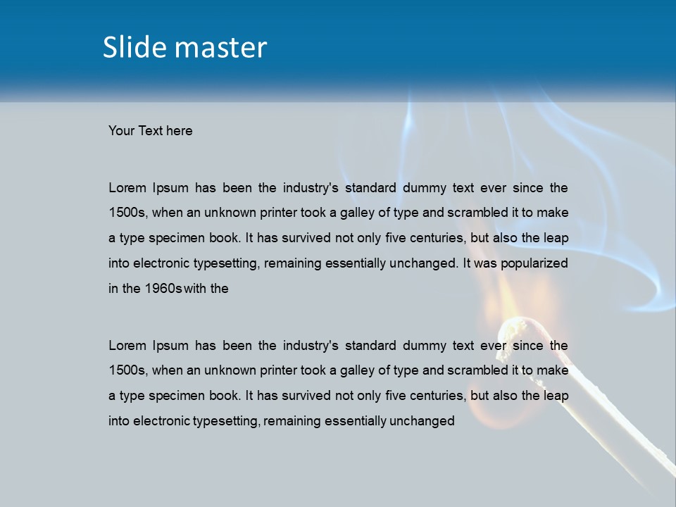 A Blue Smoke Powerpoint Presentation Is Shown PowerPoint Template