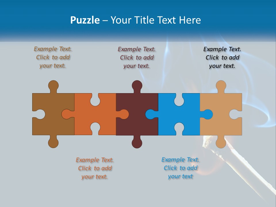 A Blue Smoke Powerpoint Presentation Is Shown PowerPoint Template