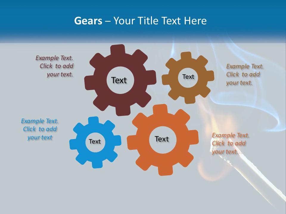 A Blue Smoke Powerpoint Presentation Is Shown PowerPoint Template