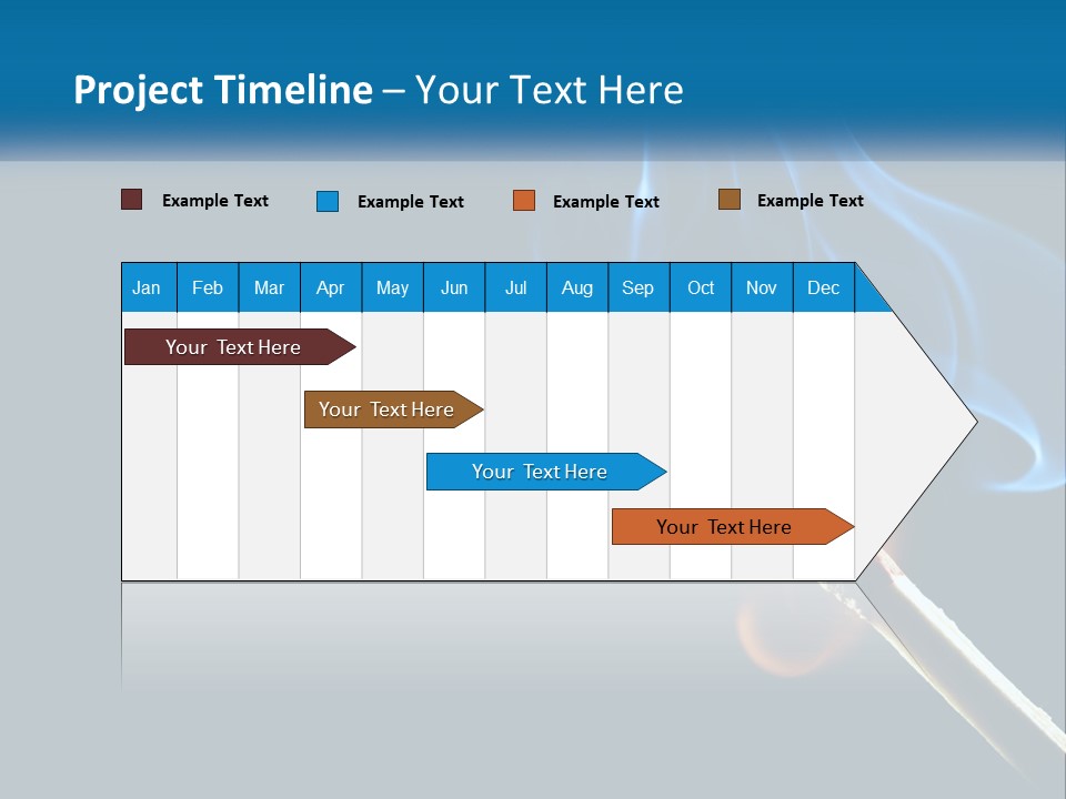 A Blue Smoke Powerpoint Presentation Is Shown PowerPoint Template