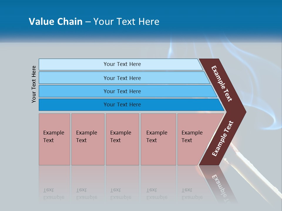 A Blue Smoke Powerpoint Presentation Is Shown PowerPoint Template