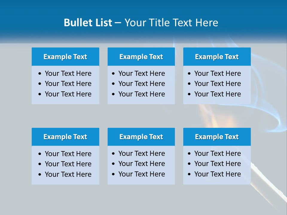 A Blue Smoke Powerpoint Presentation Is Shown PowerPoint Template
