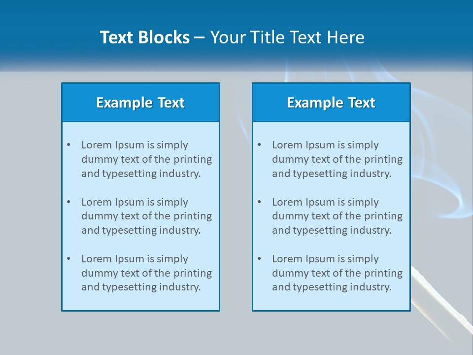 A Blue Smoke Powerpoint Presentation Is Shown PowerPoint Template
