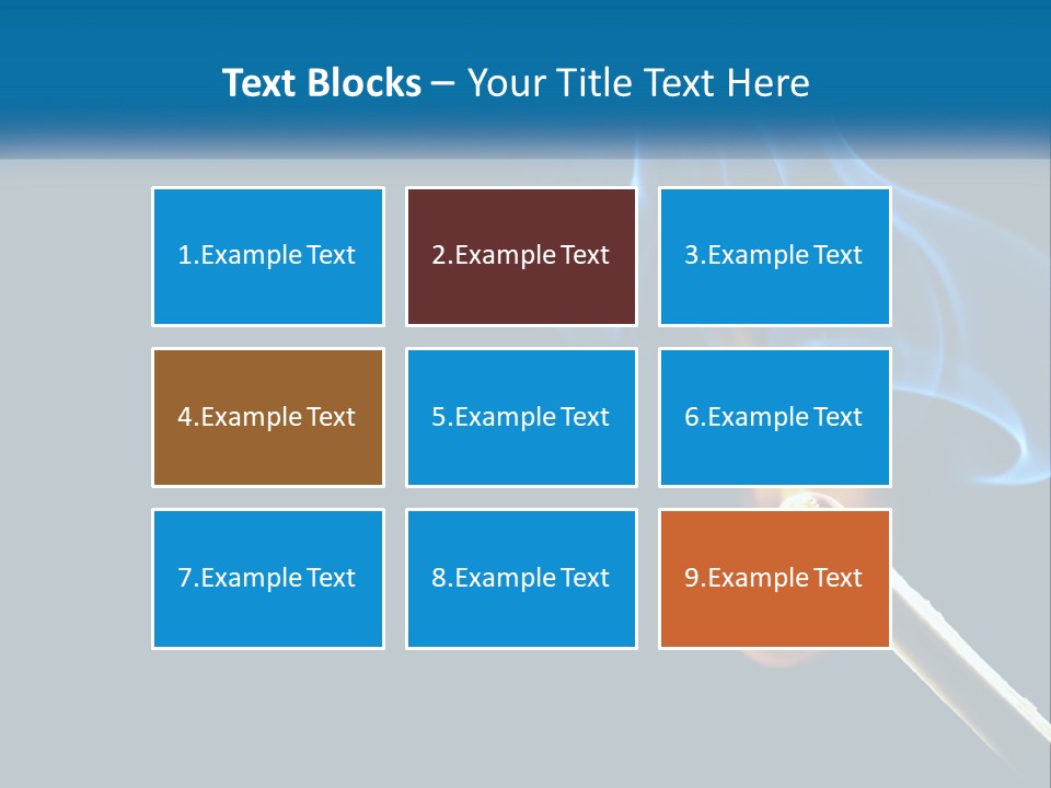 A Blue Smoke Powerpoint Presentation Is Shown PowerPoint Template