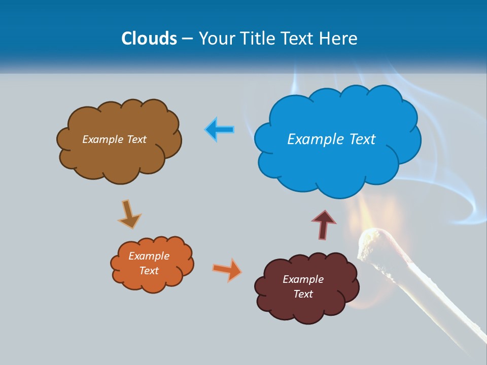 A Blue Smoke Powerpoint Presentation Is Shown PowerPoint Template
