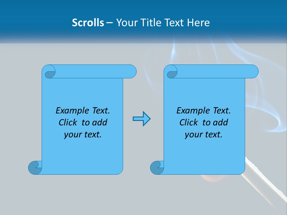 A Blue Smoke Powerpoint Presentation Is Shown PowerPoint Template