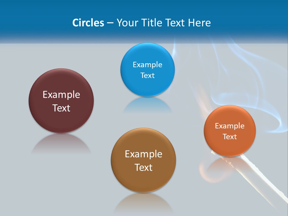 A Blue Smoke Powerpoint Presentation Is Shown PowerPoint Template