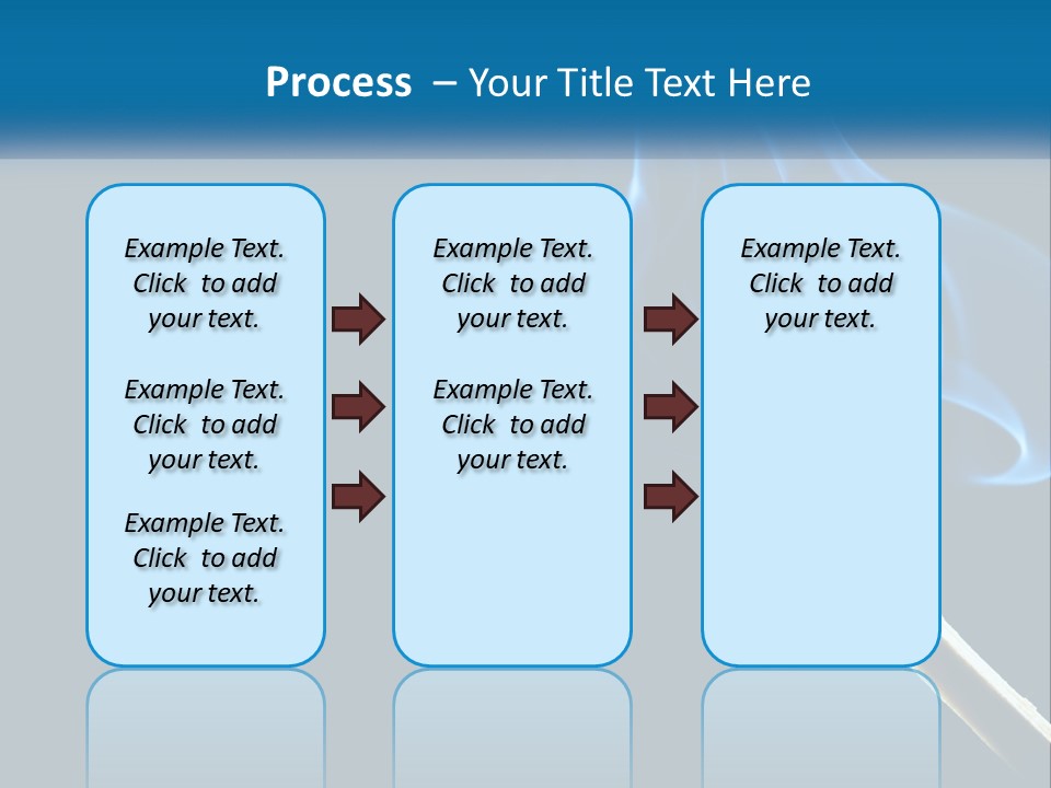A Blue Smoke Powerpoint Presentation Is Shown PowerPoint Template