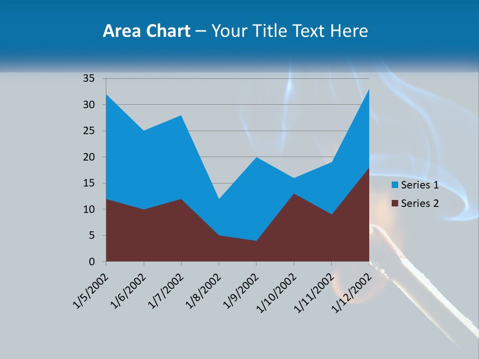 A Blue Smoke Powerpoint Presentation Is Shown PowerPoint Template