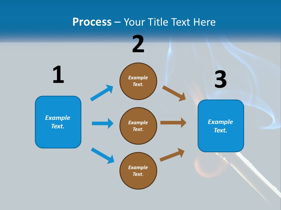 A Blue Smoke Powerpoint Presentation Is Shown PowerPoint Template