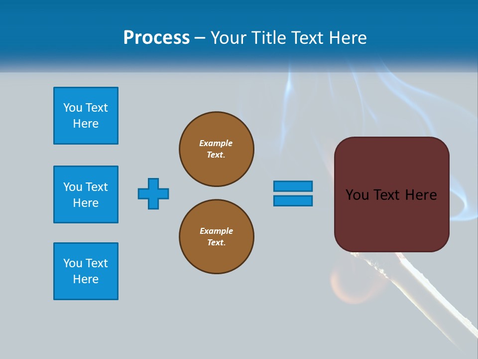 A Blue Smoke Powerpoint Presentation Is Shown PowerPoint Template