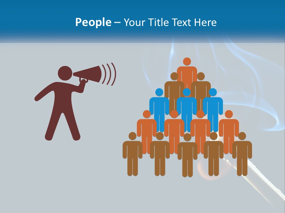 A Blue Smoke Powerpoint Presentation Is Shown PowerPoint Template