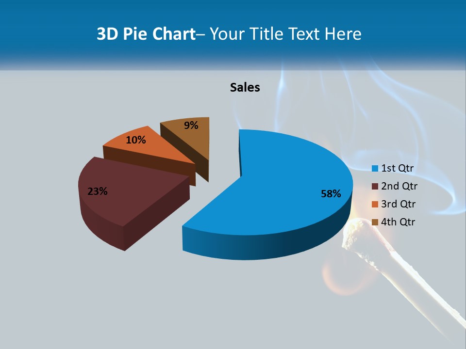 A Blue Smoke Powerpoint Presentation Is Shown PowerPoint Template