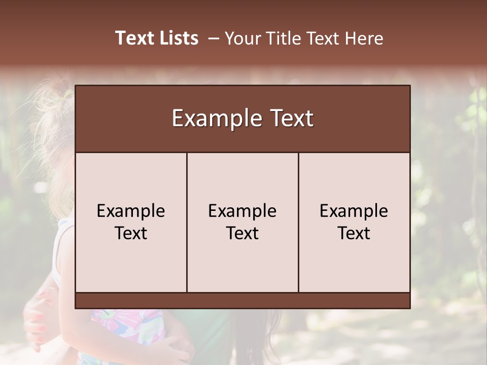 A Woman And A Little Girl Are Looking At A Butterfly PowerPoint Template