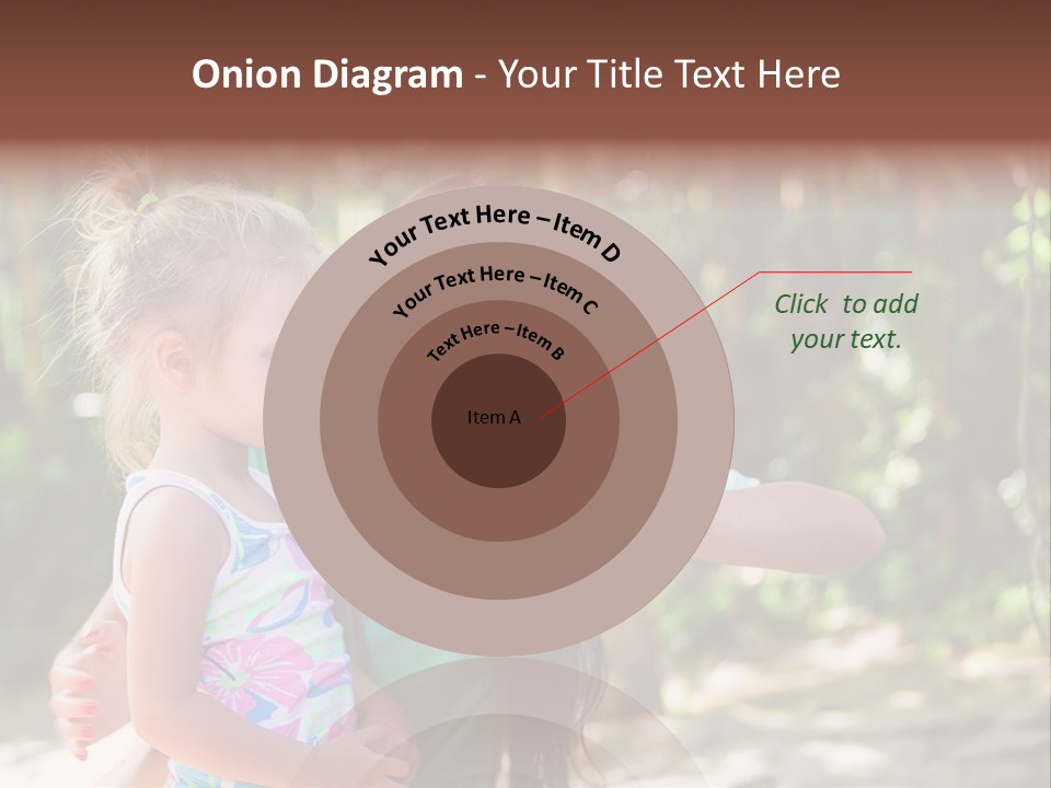 A Woman And A Little Girl Are Looking At A Butterfly PowerPoint Template