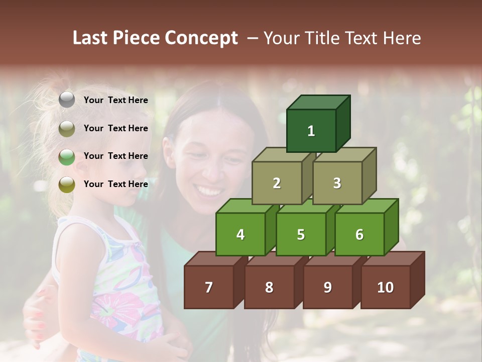 A Woman And A Little Girl Are Looking At A Butterfly PowerPoint Template