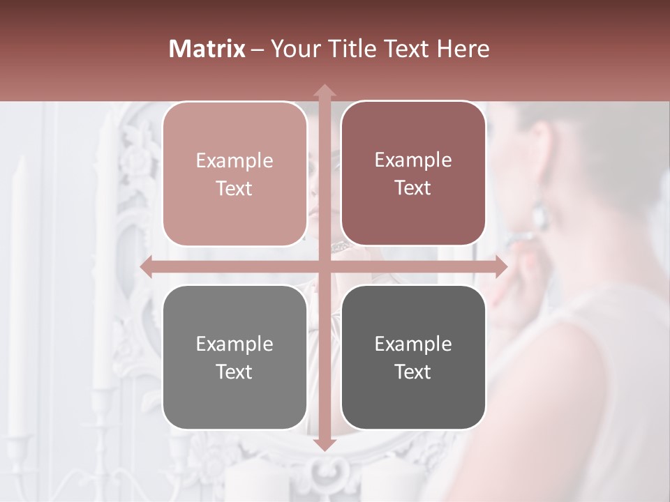 A Woman Looking At Herself In The Mirror PowerPoint Template