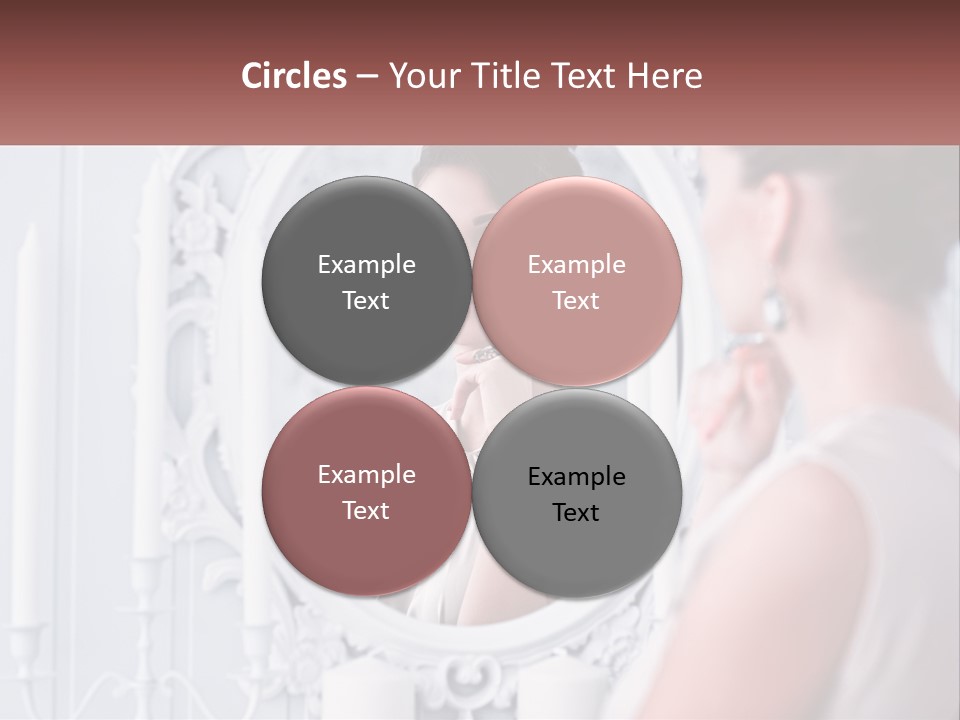 A Woman Looking At Herself In The Mirror PowerPoint Template