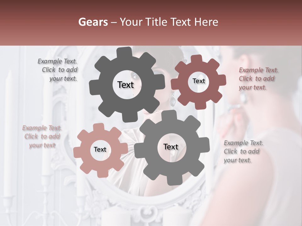 A Woman Looking At Herself In The Mirror PowerPoint Template
