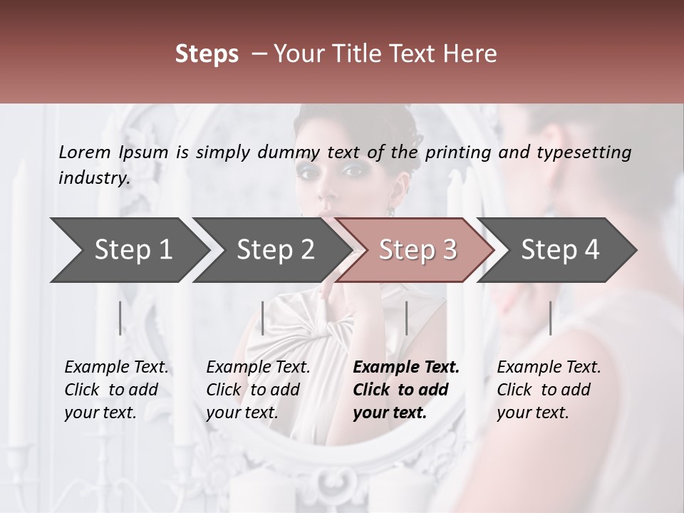 A Woman Looking At Herself In The Mirror PowerPoint Template