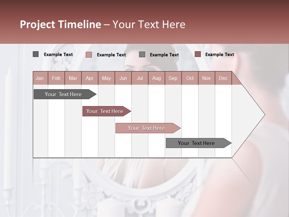 A Woman Looking At Herself In The Mirror PowerPoint Template