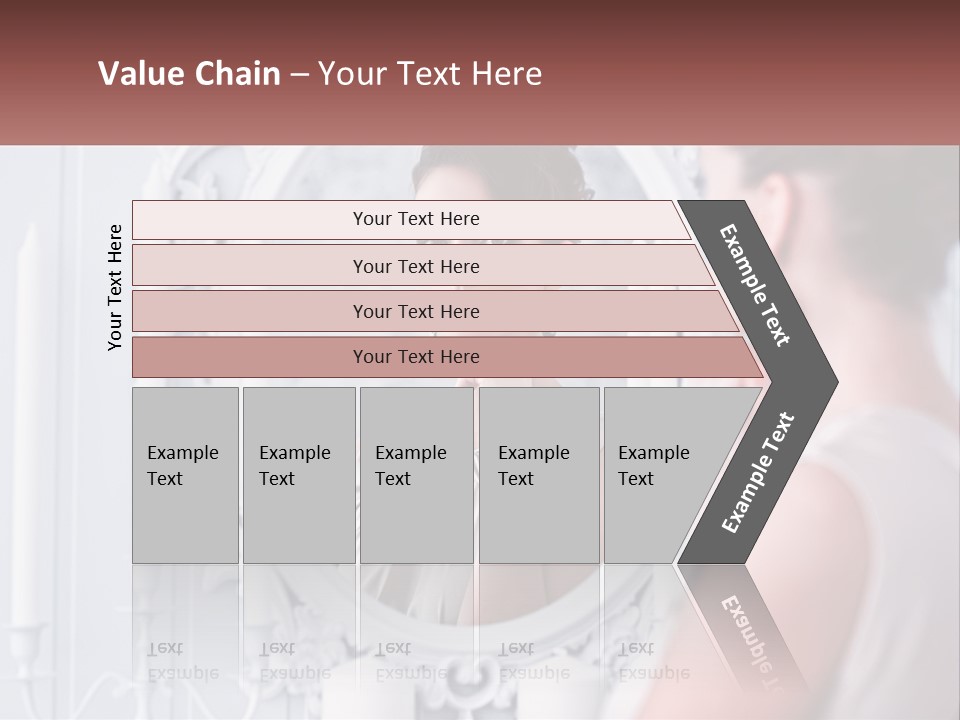 A Woman Looking At Herself In The Mirror PowerPoint Template
