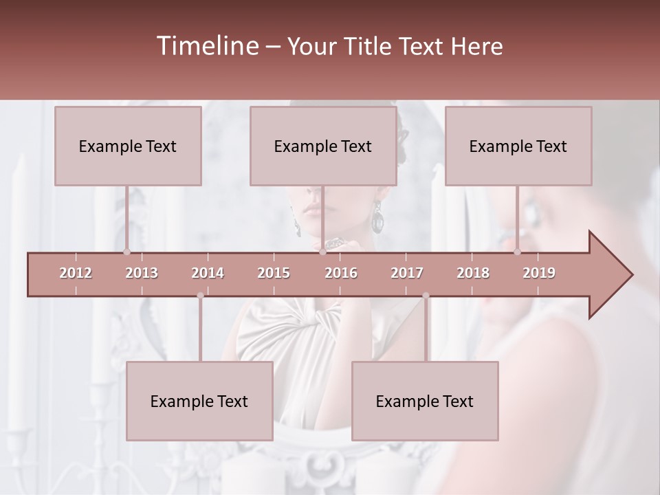 A Woman Looking At Herself In The Mirror PowerPoint Template