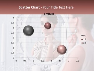 A Woman Looking At Herself In The Mirror PowerPoint Template